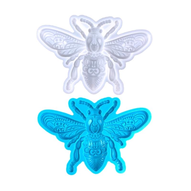 Large Bees-shape Keychain Silicone Mold Pendant Ornament Mold for Valentine Gift