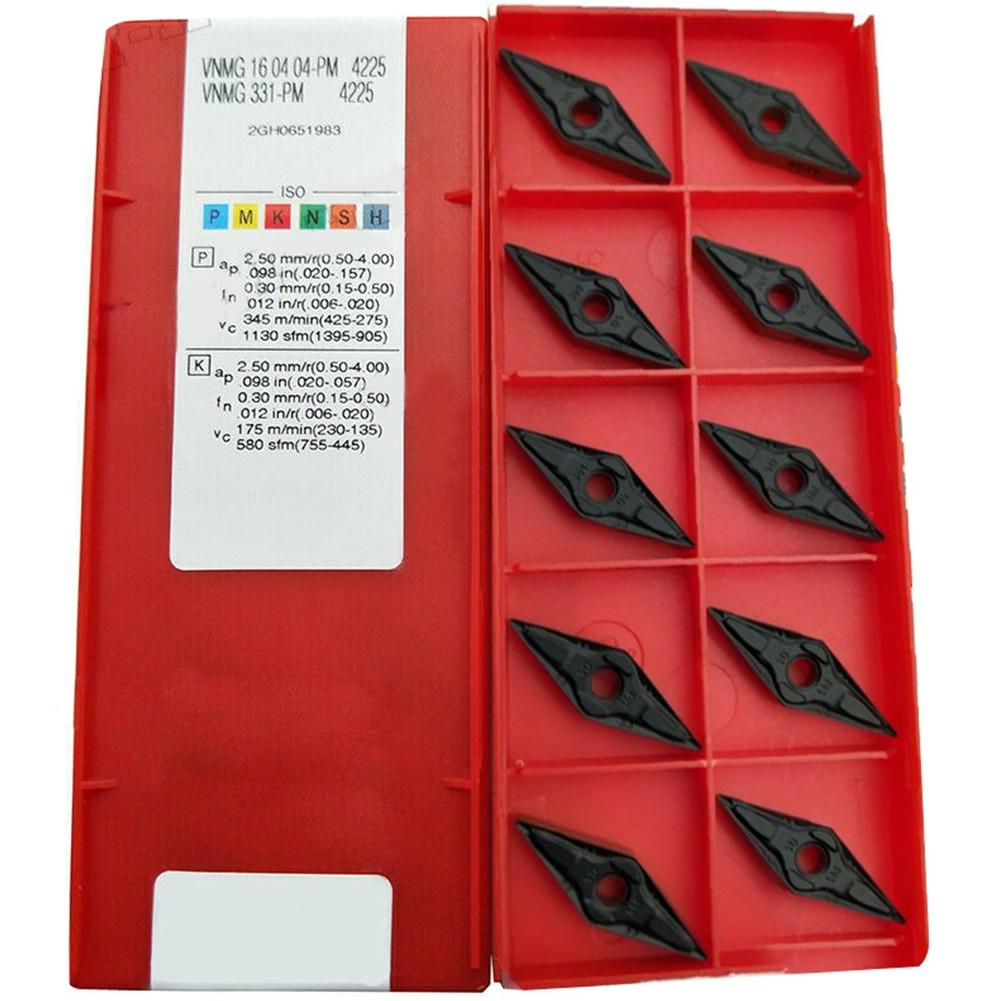 10pcs New VNMG160404-PM Grade 4225 VNMG 331-PM CNC Carbide Inserts