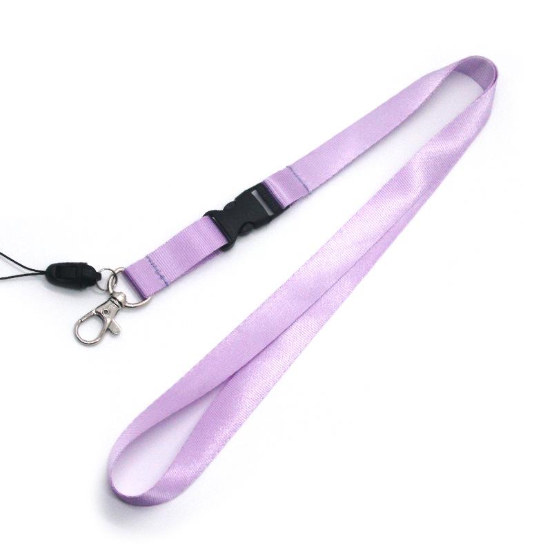 Custom Color Logo Nylon Phone & ID Lanyard with Screen Printed Polyester