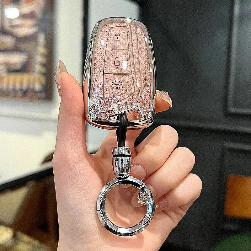 Diamond Pink for Hyundai Grandeur Sedan Genesis G80 Santa Fe Grand SantaFe IX45 EQUUS Remote Azera Key Case Cover Accessories
