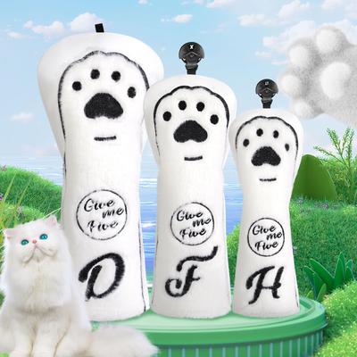 CRAFTSMAN 3-Piece Golf Headcover Set (1FUT) - 3D Golf Wood Cover Set, Includes Driver Cover, Fairway Wood Cover, and Utility Cover, Cute and Fluffy Ca