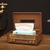 Creative Vintage Radio Paper Towel Holder Iron Art Home Living Room Coffee Table Tissue Box Decorative Radio Tissue Box