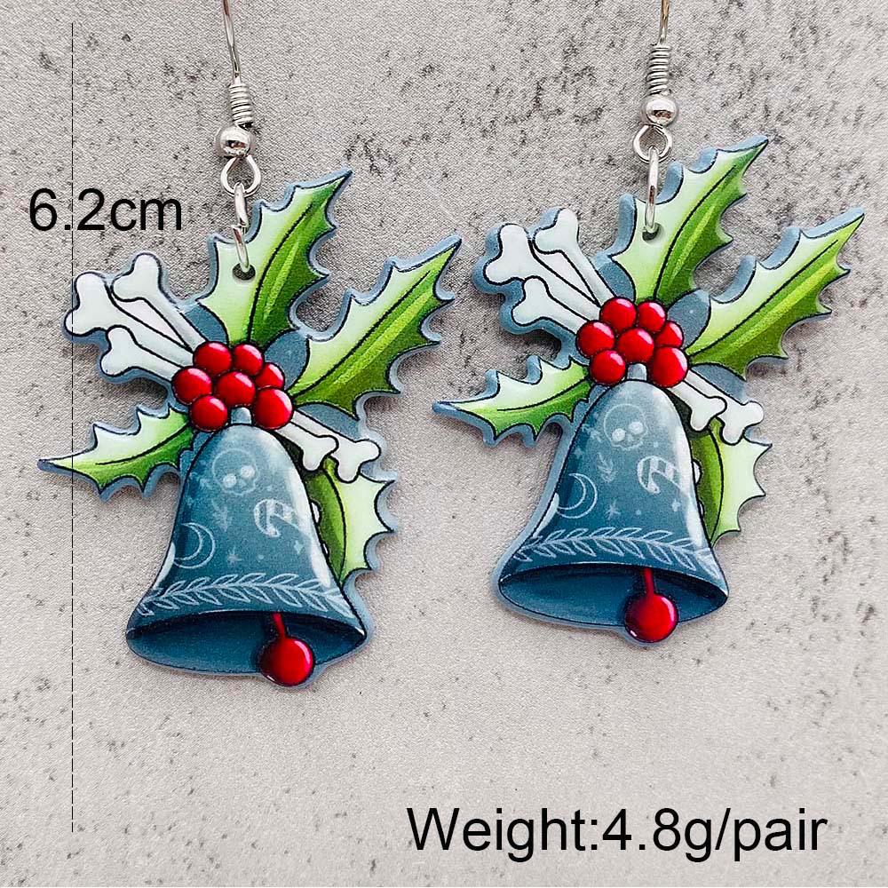 Quirky Holiday Jewelry: Snowman, Candy Cane, and Snowflake Acrylic Christmas Earrings