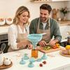 Kitchen Funnel Set Large Wide Mouth Multi-functional Filter With Strainer Water Bottles Funnel For Food Cooking Jar Grain Flour