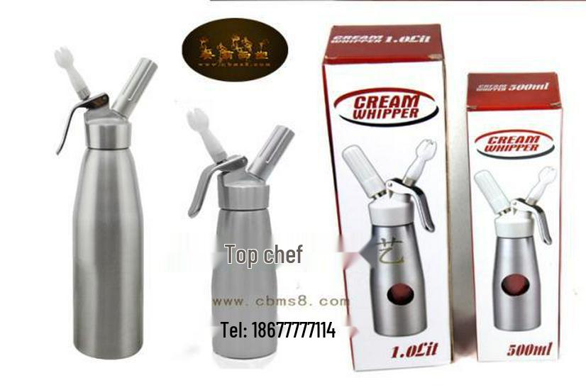 Edelstahl-Siphonflasche für Heiß & Kalt, Vollmetalltopf für Molekularküche