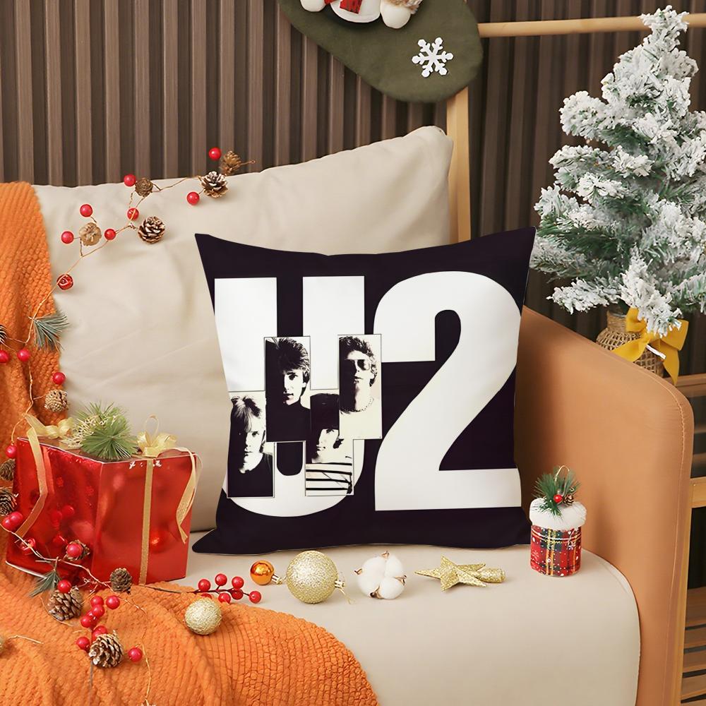 Rock Band U-U2 Cool Pillow Case Printing Pillowcase Living Room Sofa Cushion Cover Bedroom Room Decor
