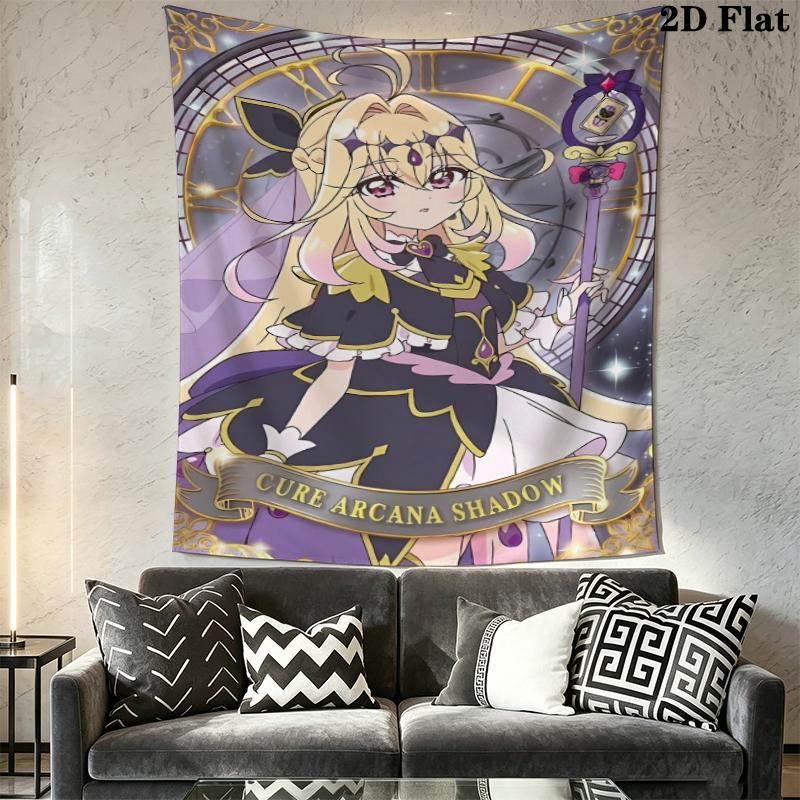 Pretty Cure Wall Tapestry Aesthetic Wall Hanging Printed Fabric Blanket Decorative Tapestries for Bedroom Living Room Home Decor