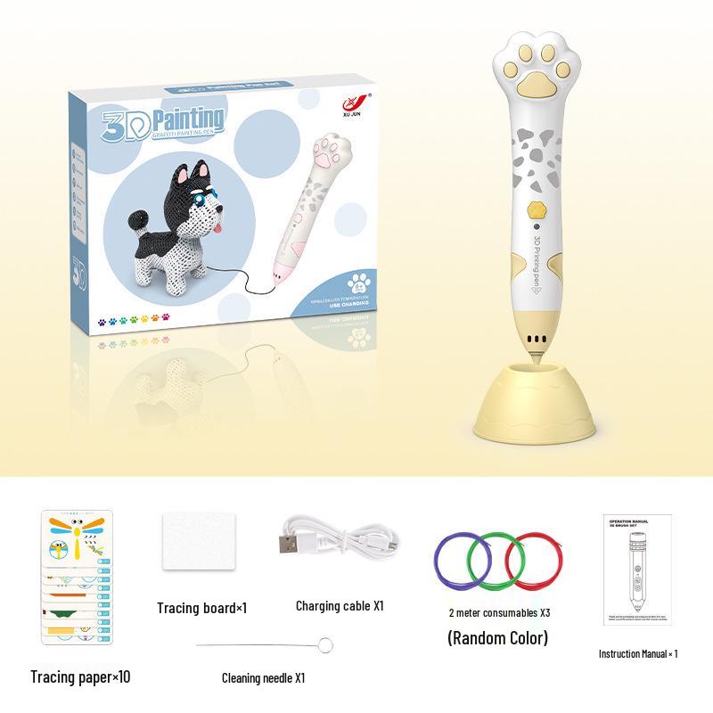 Handmade 3D Printed DIY Toys Set with Low-Temperature 3D Printing Pen