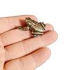 Alloy Zen Meditation Frog Statue Aesthetic Vintage Texture Small Decor for Tea Table Home Office Gift