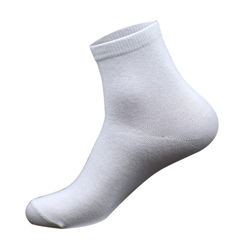 Herrensocken für Herbst und Winter, gekämmte Baumwolle, lässige einfarbige Socken, schweißabsorbierende, atmungsaktive, verdickte kurze Wadenstrümpfe für Herren