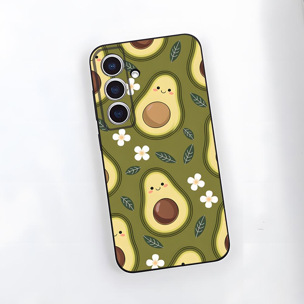 C-Cute Cartoon Avocado Handyhülle Für Samsung S25 Plus S20 S20 Plus S22 Ultra S23 FE S21 Plus S21 Ultra Weiche Hülle