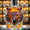 Elegant Wolf Head Liquor Decanter Clear Glassware Wine Bottle Bourbon Dispenser for Home Bar Decorative Accessory