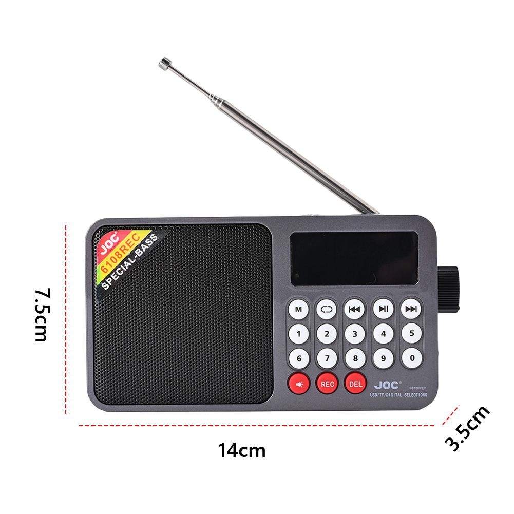Digital FM Radio Media Speaker Support TF Card USB Drive Portable Radio with LED Screen Display for Home Outdoor