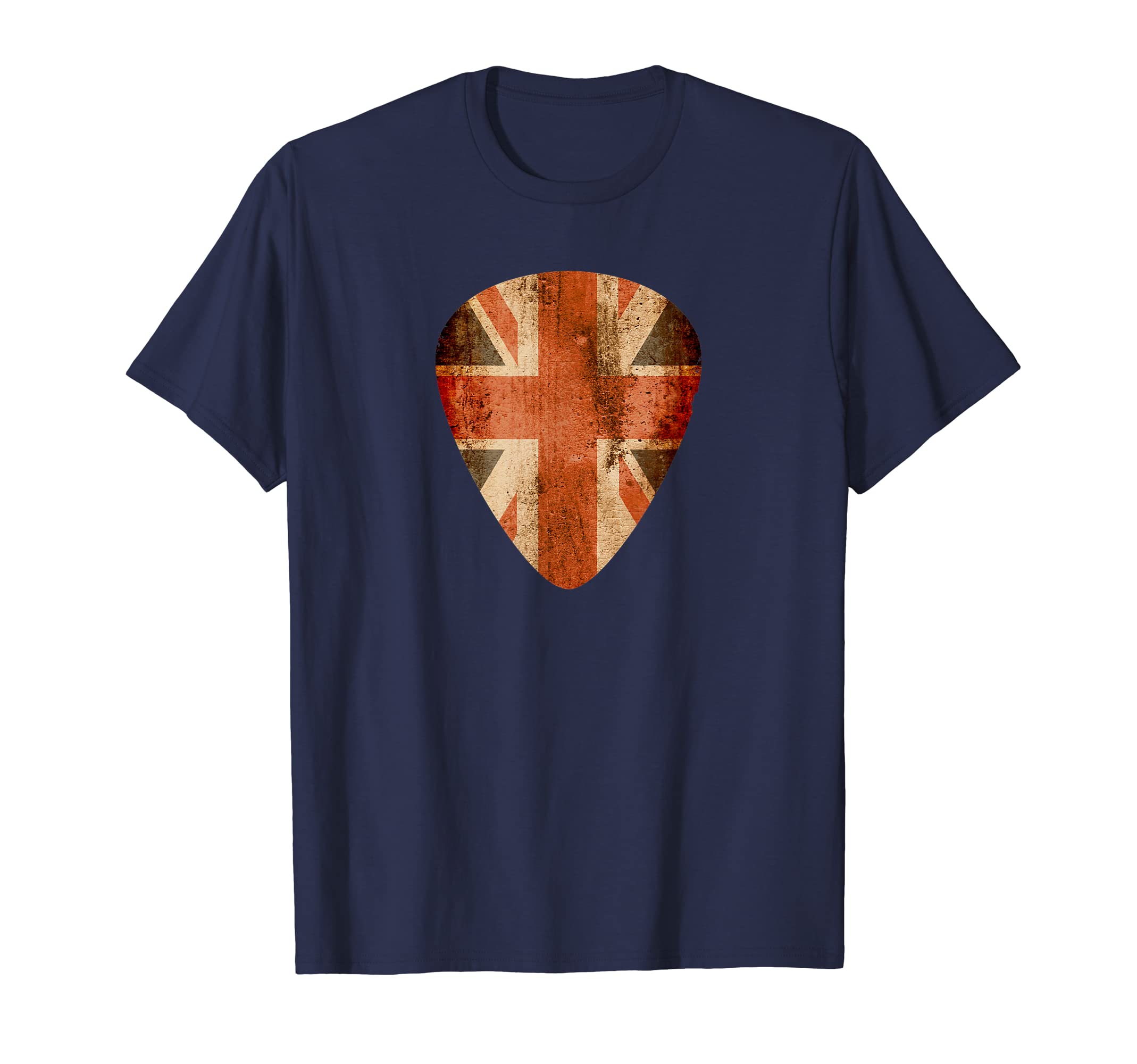 

Distressed UK Flag Guitar Pick Plectrum Bassist Guitarist T-Shirt