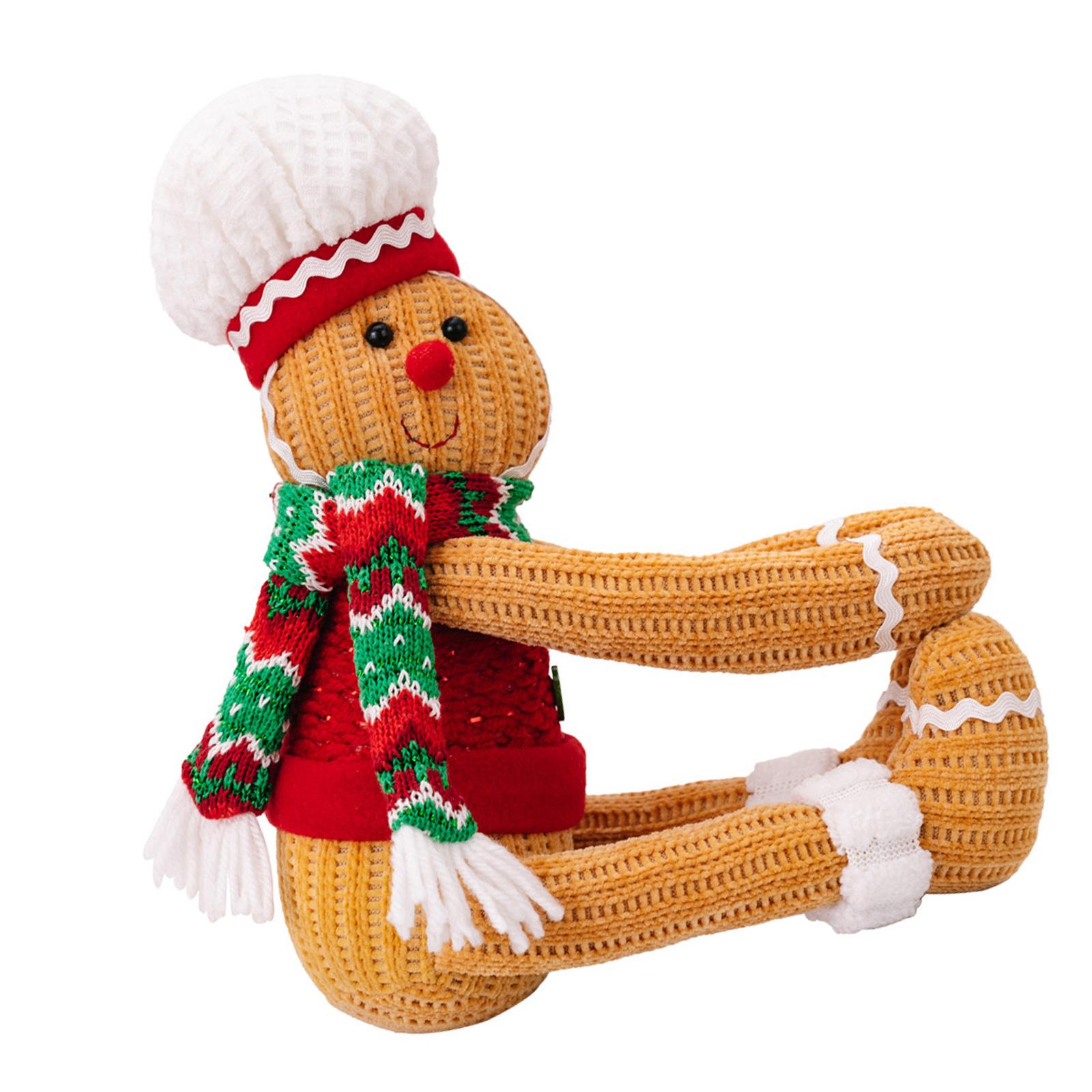 

Креативные рождественские пряничные человечки вязаная фигурка игрушка держатель для штор подхват домашний акцент для гостиной и спальни красный