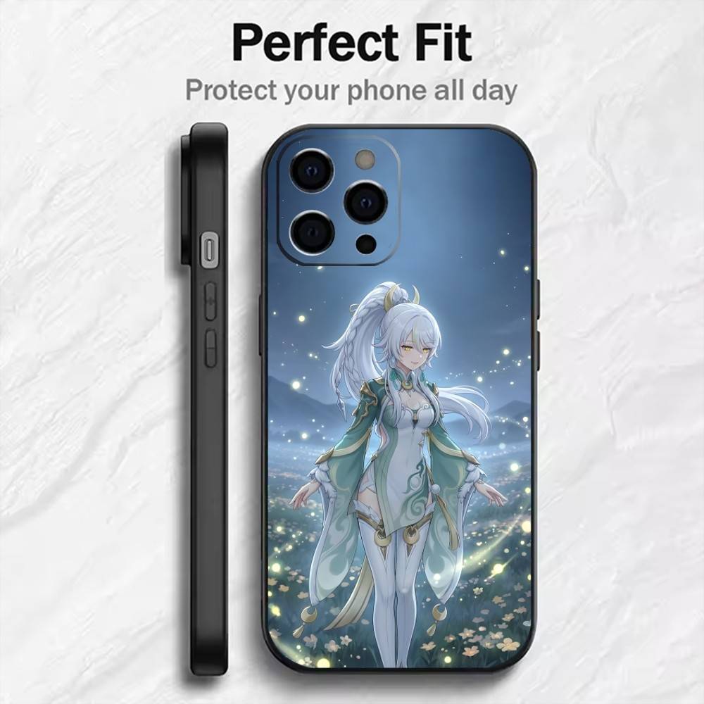 

Game ZiBai G-Genshin Phone Case For iPhone17,16,15,14,13,12 Plus,Max Soft Silicone Black Cover iPhone13