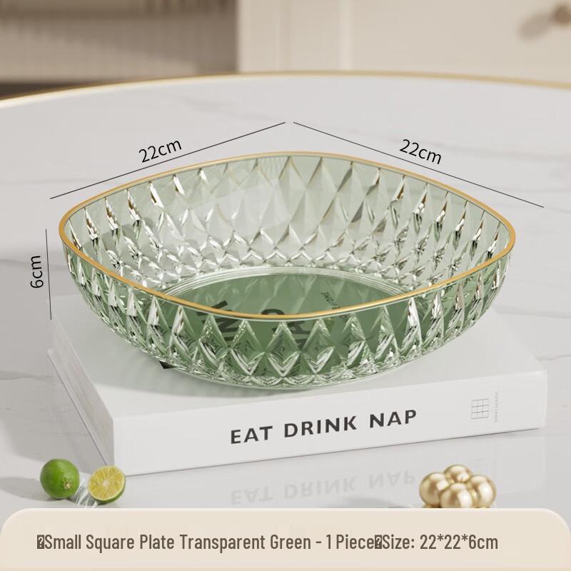 Fumaide Light Luxury Glass Fruit Plate 3-Piece Set