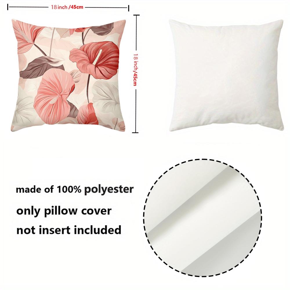 Floral Printed Throw Pillows For Modern Home Decor Polyester Pillowcase, Sofa Decorative Cushion Cov Headboard Pillow