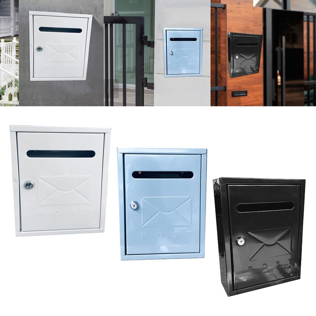 Outside Wall Mount Mailbox with Key 8.5x12x2.8inch for Office Business