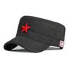 Spring Flat Baseball Hat for Men 3D Pentagram Embroidery Dad Cap Red Star Flat Hat Dailywear Visor Outdoor Sun Cap