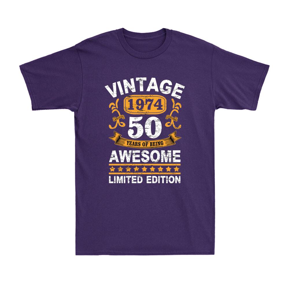 Vintage 1974 50 Years Of Being Awesome Limited Edition Birthday Unisexs TShirt