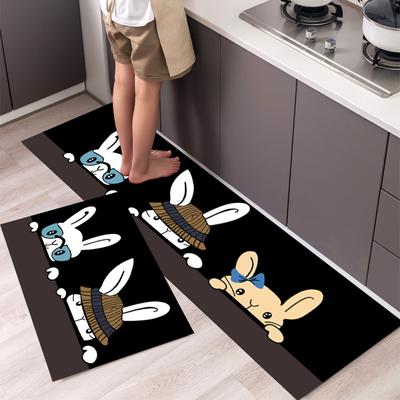 Tapis de cuisine antidérapant et lavable, paillasson d'entrée de salle de bain, paillasson de sol pour la maison, salon, chambre à coucher, chevet, couloir, long tapis