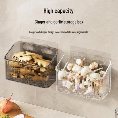 Wall-Mounted Scallion Ginger Garlic Storage Basket
