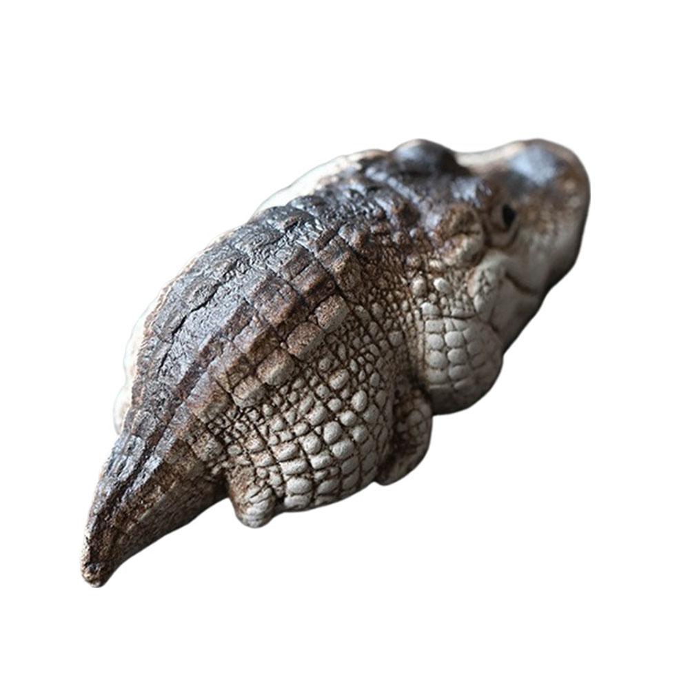 

1 шт. Мини-фигурка крокодила, смола, декор, милая маленькая фигурка аллигатора для дома, стола, детский подарок, настольный дисплей, украшение