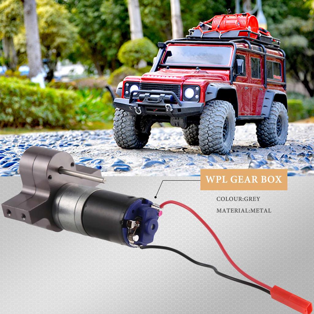 A71Z 370 Brushed Motor+Alloy Heat Sink Gear Box Set With Steel Gears For WPL Henglong C14 C24 B14 B24 B16 B36 4X4 6X6 Upgraded P