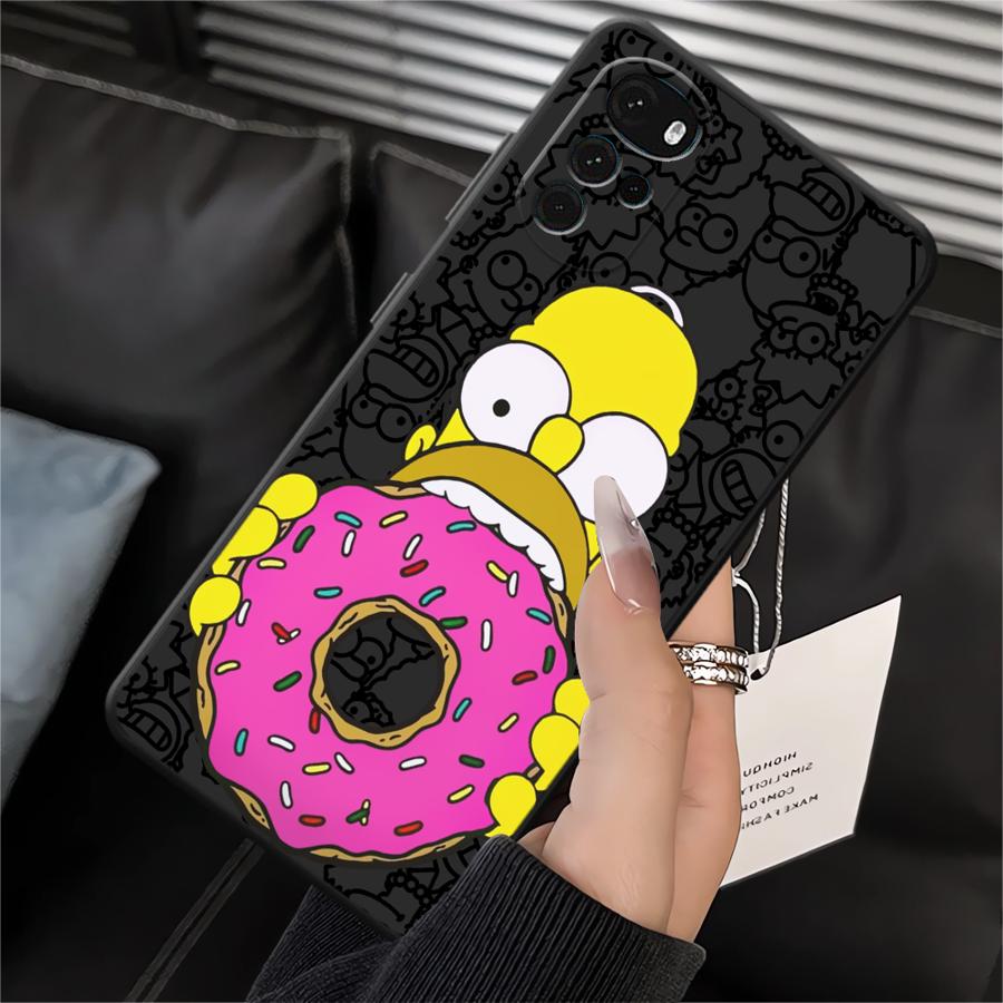 

Phone Cover Case for Motorola Moto G50 G32 G51 G73 G71 Edge 20 Pro 30 Lite G22 Edge40 G53 G30 G60s G52 S-simpsons Donut Motorola Edge 30 Pro