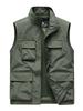 Men's Multi-Pocket Spring and Autumn Outdoor Casual Fishing Vest for Middle-aged and Elderly