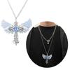 Angel Crossed Necklace Women Sweater Chain Female Hip-hop Non-fading Jewelry