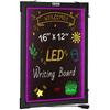 LED Message Writing Board 40.6x30.5 cm Illuminated Erasable Lighted Chalkboard