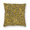 Bold Yellow Leopard Spots Square Pillowcase Polyester Linen Velvet Pattern Zip Decorative Pillow Case Home Cushion Cover