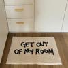 Thickened bathroom absorbent floor mat Korean personalized letter flocking foot mat bathroom non-slip carpet bedside blanket