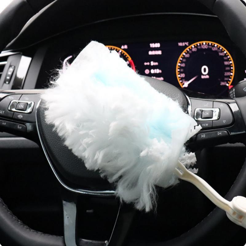 Non-Scratch Electrostatic Dust Duster 360° Set with 10/20/30Pcs Disposable Heads for Fragile Ornament Dust Cleaning