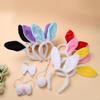 Children's Cute Plush Rabbit Ear Headband for Face Washing and Photos