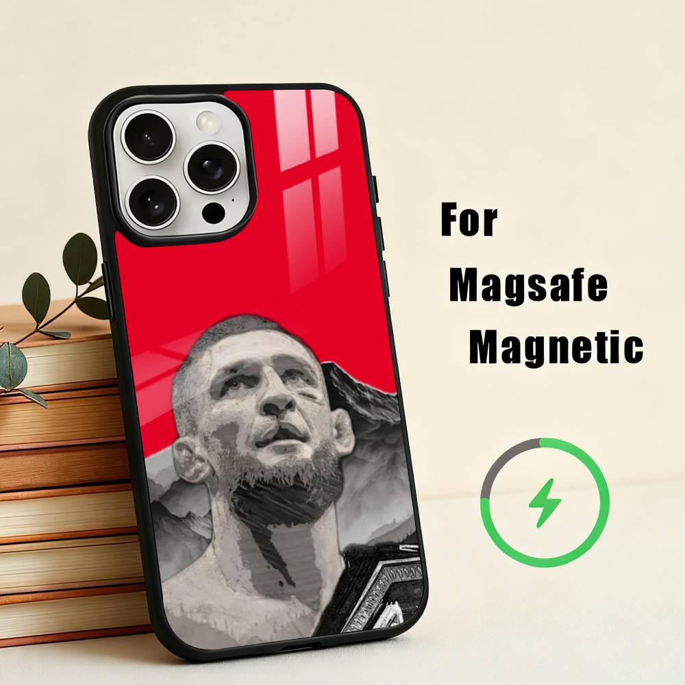 

K-Khamzat C-Chimaev-v Phone Case For iPhone17,16,15,14,13,12,11 Plus,For Magnetic Wireless Charge Cover iPhone13PROMAX