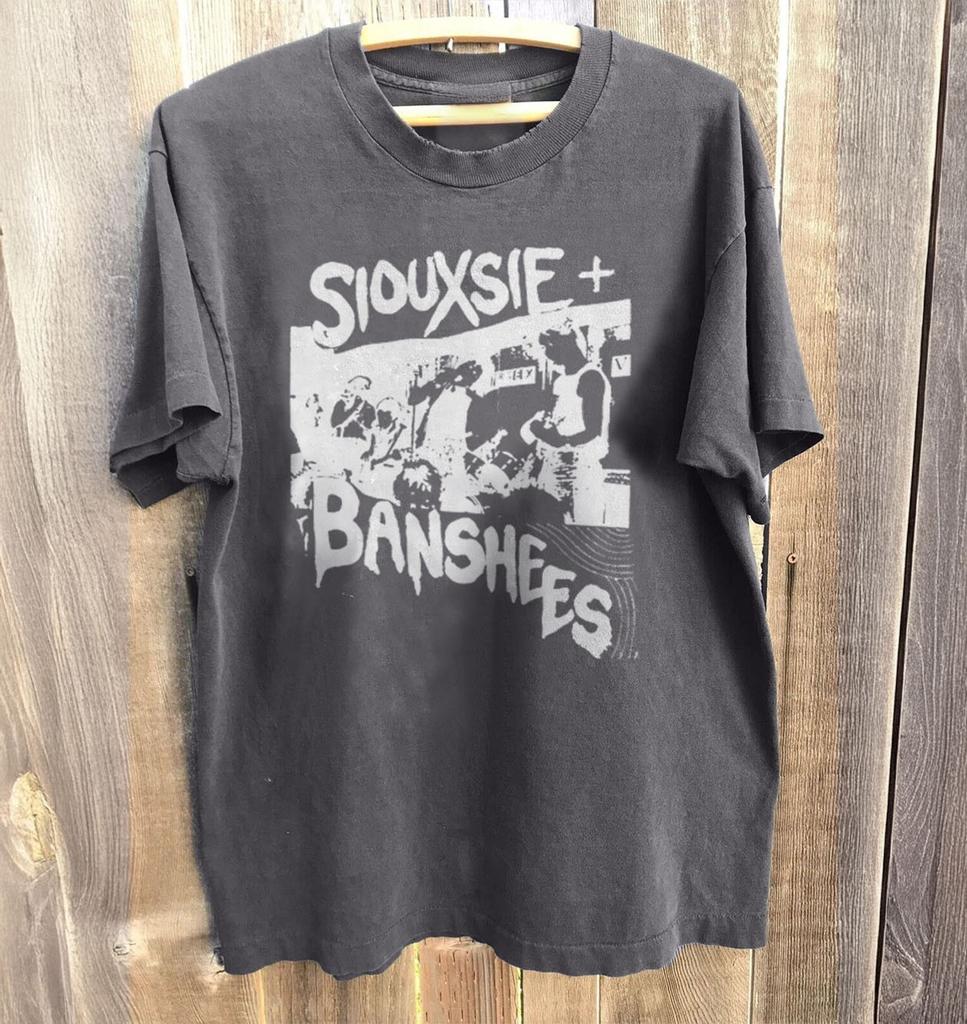 Maglietta Pesante in Cotone Rara Carbone Siouxsie And The Banshees