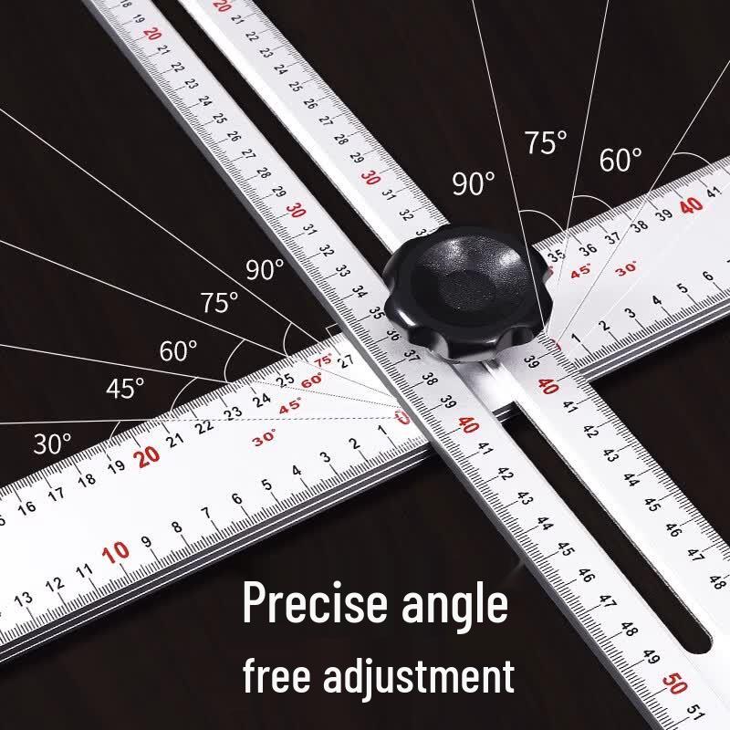 Woodworking Combination T-Square and Angle Ruler