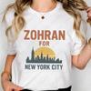 Zohran pour New York City T-shirt Mode Vintage Skyline de NYC T-shirts Confort Coton Manches Courtes T-shirt Inspiré de Zohran Mamdani Cadeau