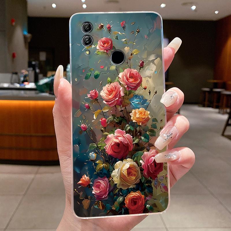 Phone Case For Honor 10 Lite/Huawei P Smart 2019 Coque Butterfly Bow Protective Casing Transparent Soft Silicone TPU Cover Funda