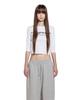 Lotaib Lettering U-Neck Half-Sleeved T-Shirt - White