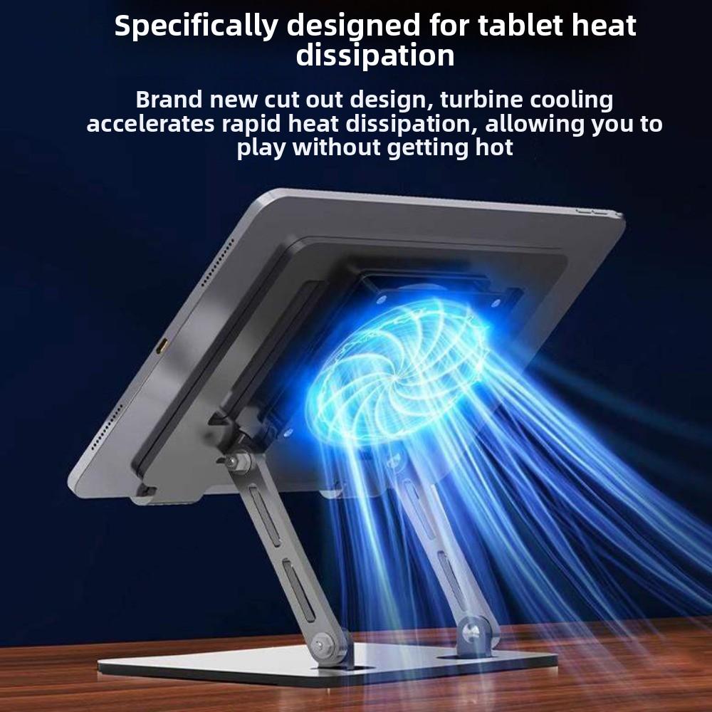 Foldable Cooling Fan Tablet Bracket 360 ° Rotatable Tablet Radiator Bracket  Live Stream