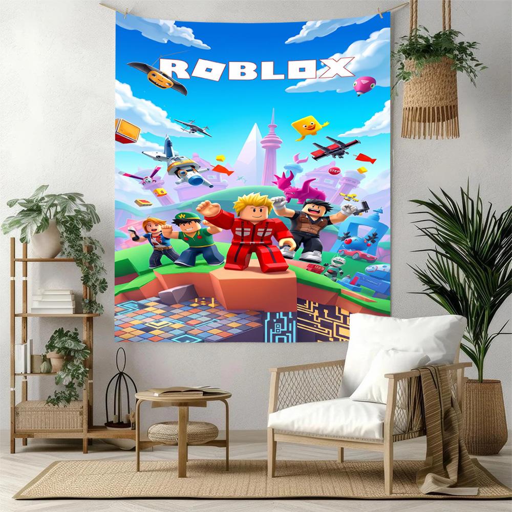 Roblox Vægdekoration Vægtæppe Kunst Til Kæledyrs Mindesmærke Fødselsdag Bryllupsfest Baggrund Familiegave