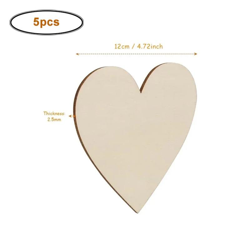 1-15cm Unfinished Wood Heart Slices, Natural Blank Wooden Hearts for DIY Crafts, Art, Painting, Wedding, Valentine's Day Decor