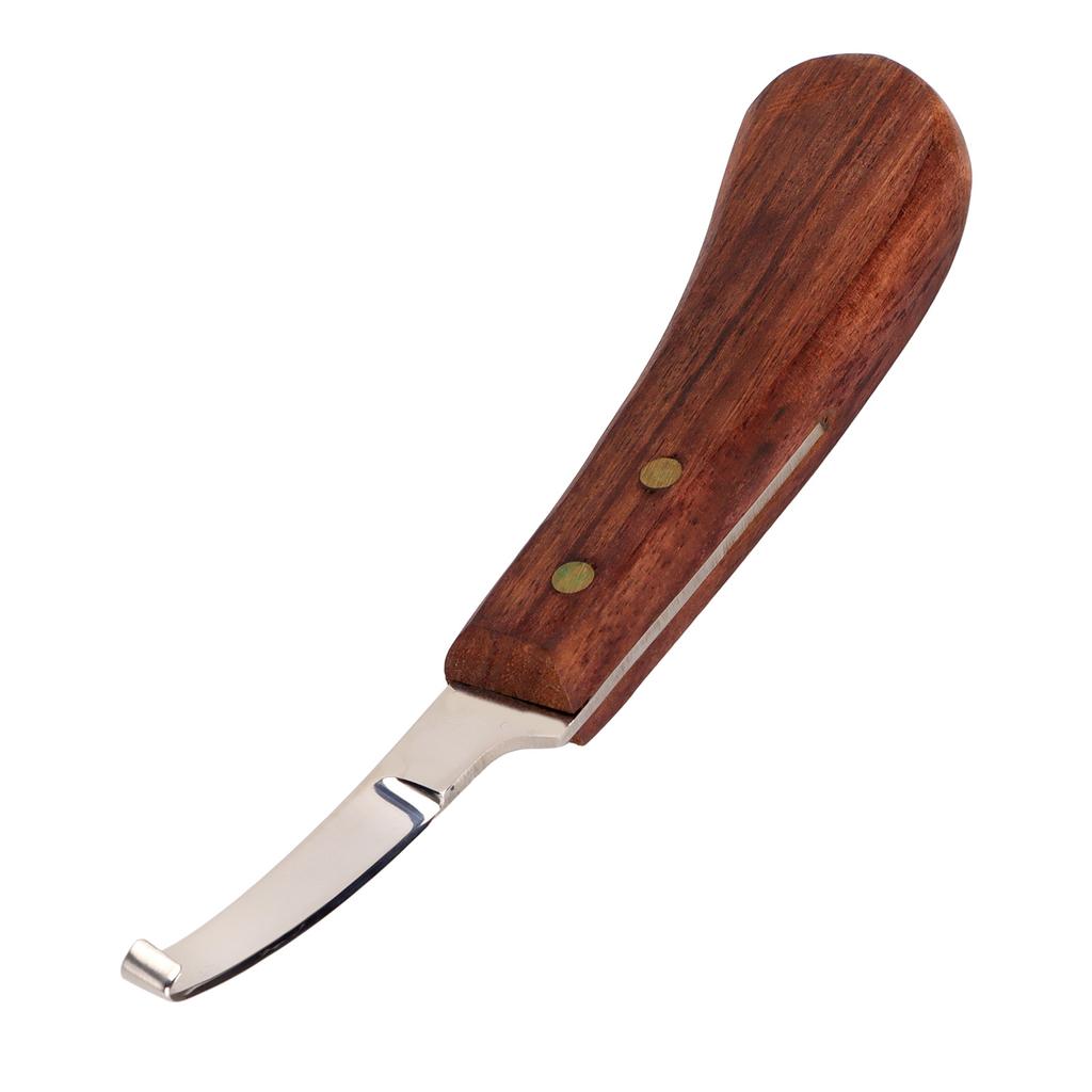 Steel Hoof Knife with Wooden Handle Pointed Cattle Livestock Hand Hoof Trimming Tool for FarmRight