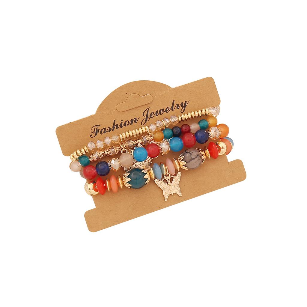 Hot selling fashion bead bracelet Bohemian butterfly bracelet