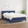 Box Spring Bed with Mattress Blue 140 x 190 cm Fabric
