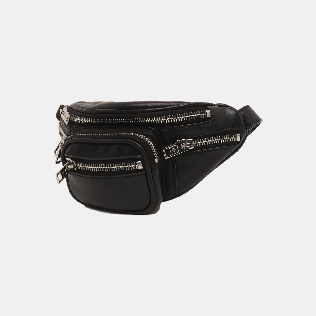 [Gebraucht] Schwarze Lammleder Mini-Hüfttasche - Sehr Gut #6OZCZM